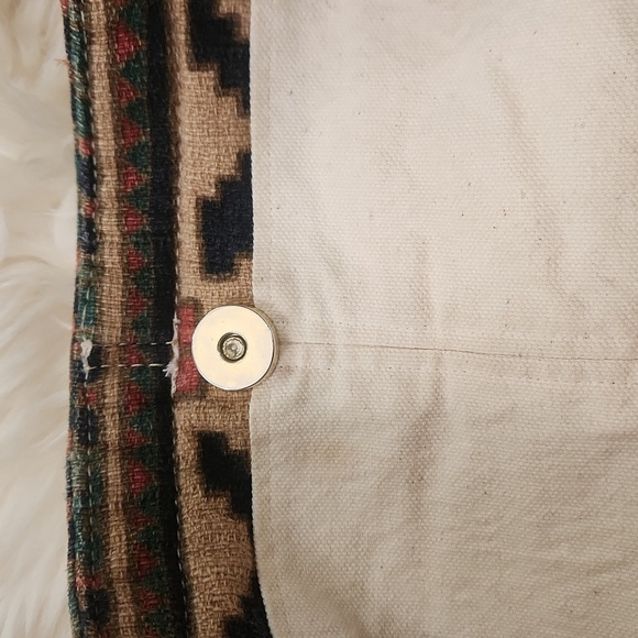 Southwestern Boho Leather Bucket Bag - Picture 5 of 6